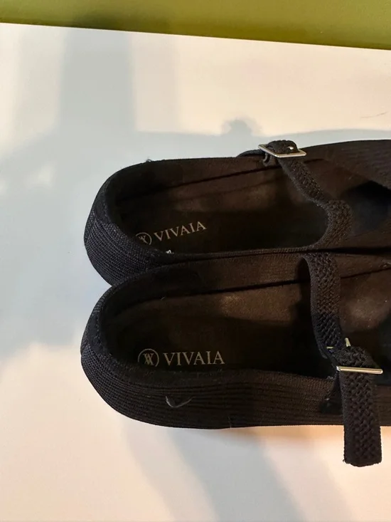 Vivaia Margot Mary Jane Square-Toe Flats Black size 37.5 US 7 - Picture 3 of 6
